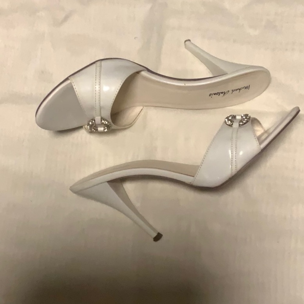 Michael Antonio White Heeled Sandals